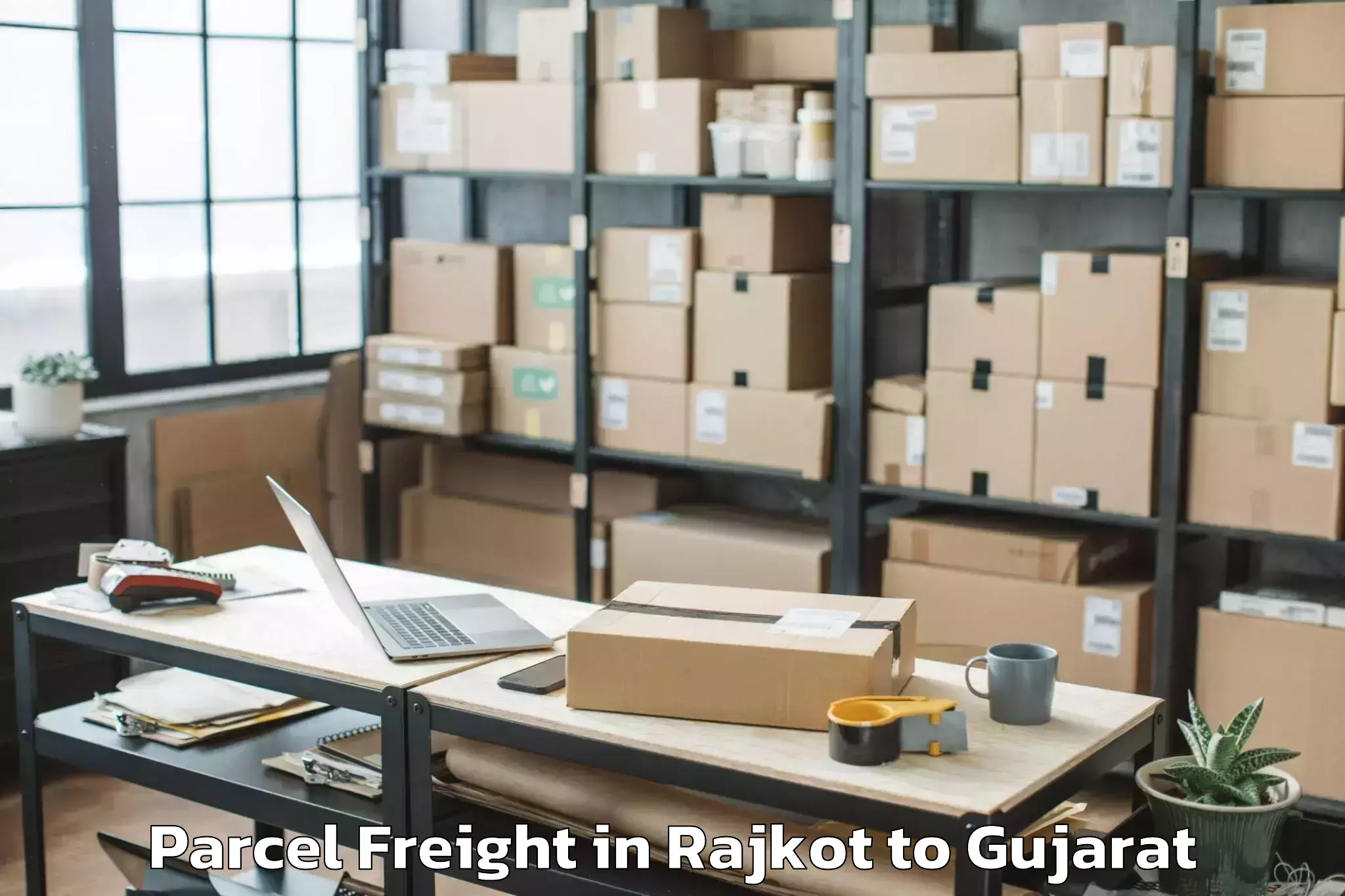 Efficient Rajkot to Cept University Ahmedabad Parcel Freight